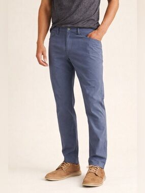 Men’s Ash & Erie Gray Performance Pants Straight Stretch 38 x 29 Hemmed to 28”